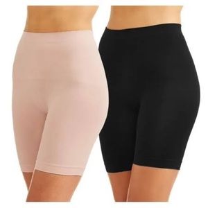 Skinny Girl Thigh Smoother Waist Shaper Shape Wear Set Size Large Black Beige